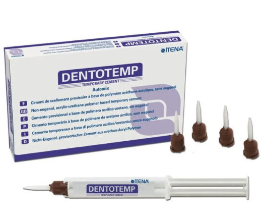 (DTCA1-5) Dentotemp Cemento Temporario 5ml Con 10 Puntas Mezcladora, Itena