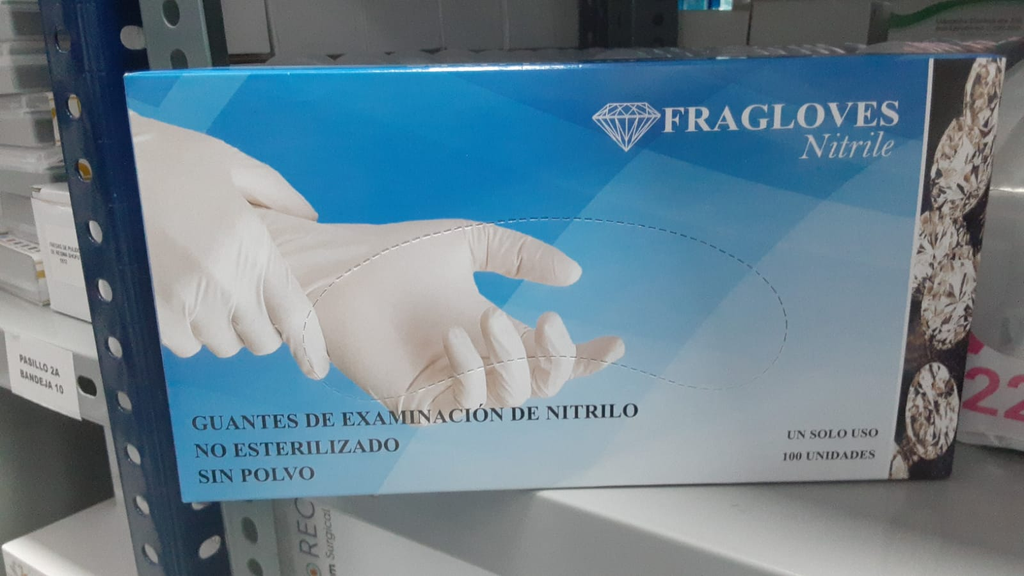 Guante Nitrilo Azul Medium 1x100, Fragloves