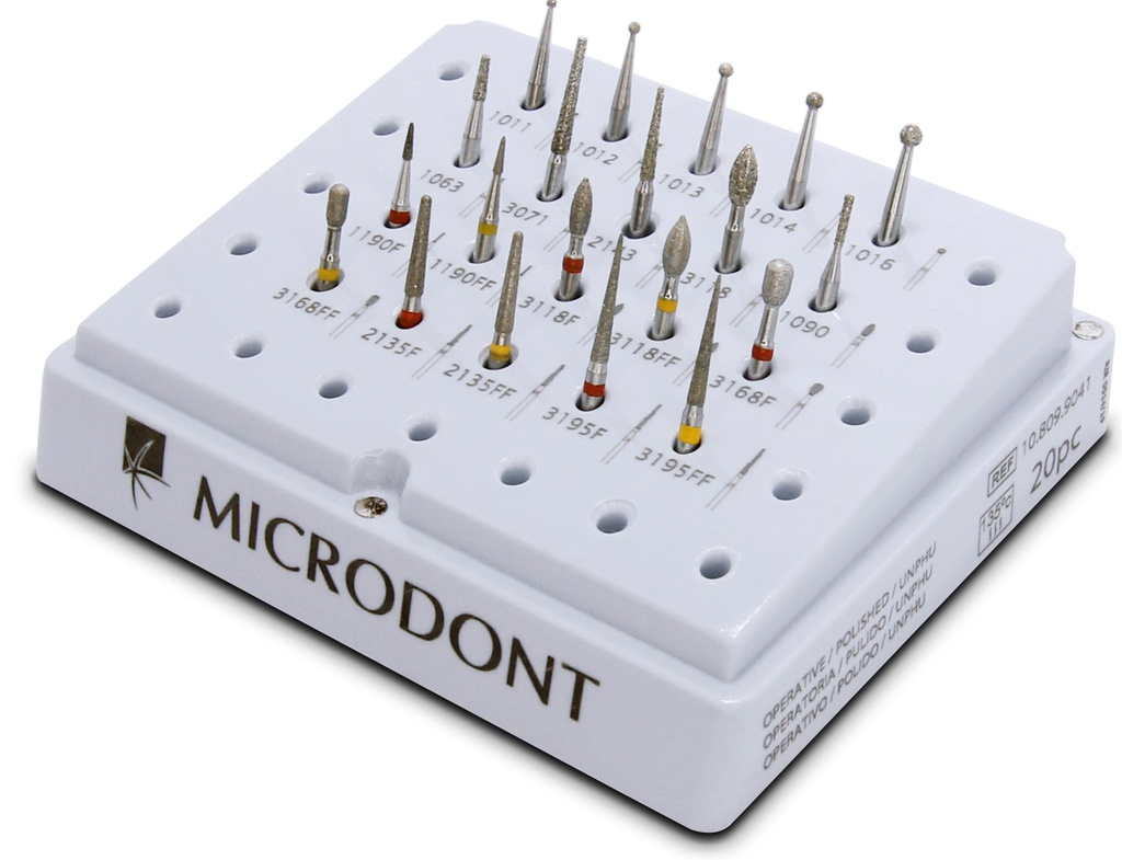 (10.809.086) Kit de Fresa Operatoria & Pulido 1x23, Microdont