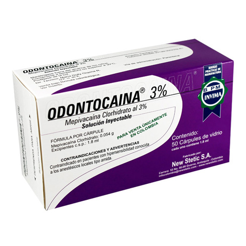 Anestesia 3% Odontocaina 1x50, New Stetic
