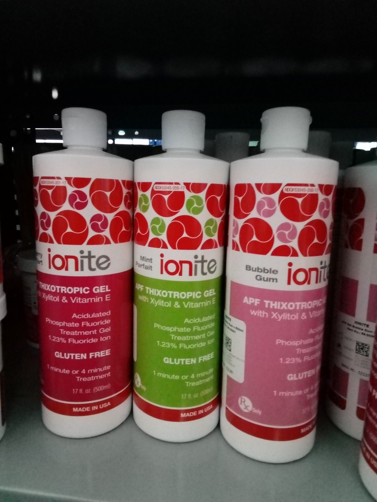 Frasco Fluor Gel dif. Sabores ( Ionite 17 Onz Dharma)