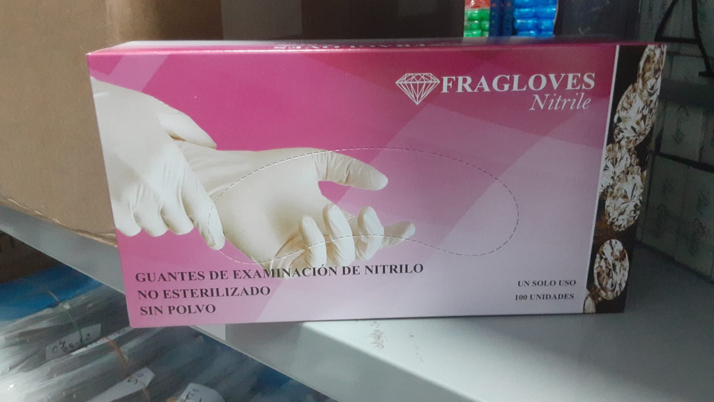 Guante Nitrilo Rosado Medium 1x100, Fragloves