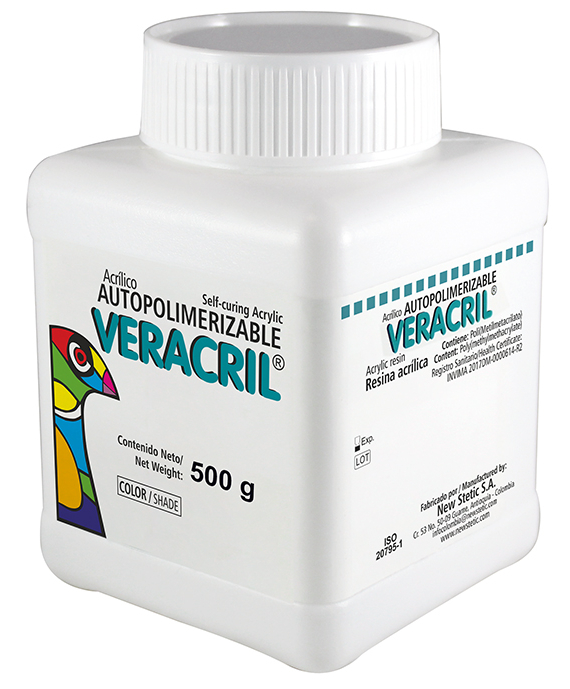 Acrilico 500G Auto Cristal Veracril, New Stetic