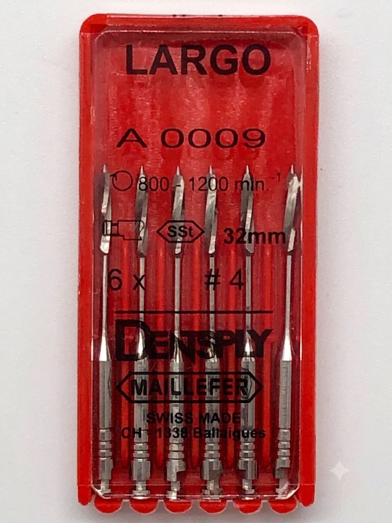 Set Fresa Gates #4 Roja 1x6, Maillefer