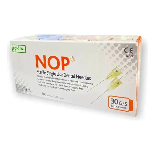 Aguja Corta 30G-S, 0.3x21mm Spident (Caja de 100)