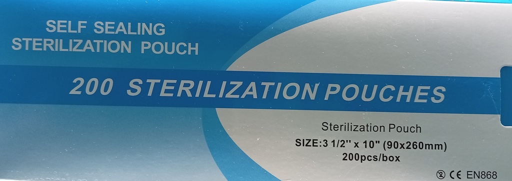 (JA-010183) Bolsa de Esterilización 3 1/2 x 10" (90x260mm) (Caja 1x200), Jaan Medical