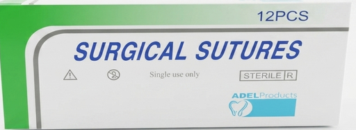 [PO-GL-01140] Nylon Aguja Con Hilo 3/0 1x12, AdelProducts