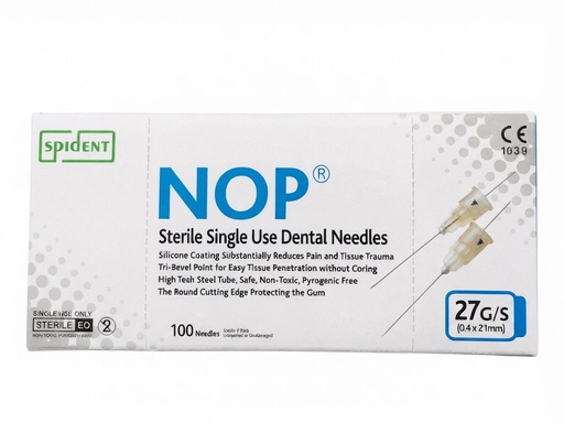[PO-EN-00321] Aguja Corta 27GL, 0.4x21mm, Spident (Caja de 100)