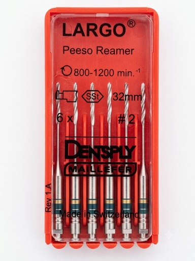 [PO-OT-00522] Set Fresa Gates #2 Roja 1x6, Maillefer