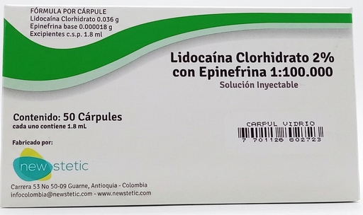 [PO-GL-00561] Anestesia 2% E-100 Caja 1x50, New Stetic