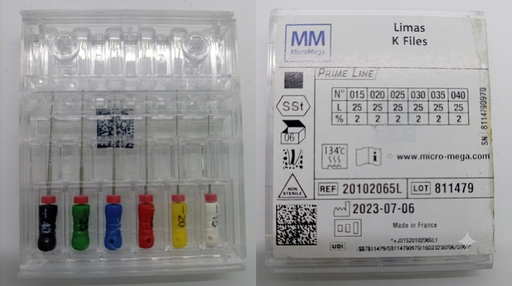 [PO-EN-00190] (20102065L) Lima Prime Line M-M #15-40 25mm, Coltene