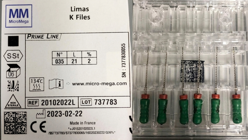[PO-EN-00259] (20102022L) Limas Prime Line K Files #35 21mm