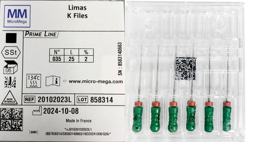 [PO-EN-00260] (20102023L) Limas Prime Line K Files #35 25mm
